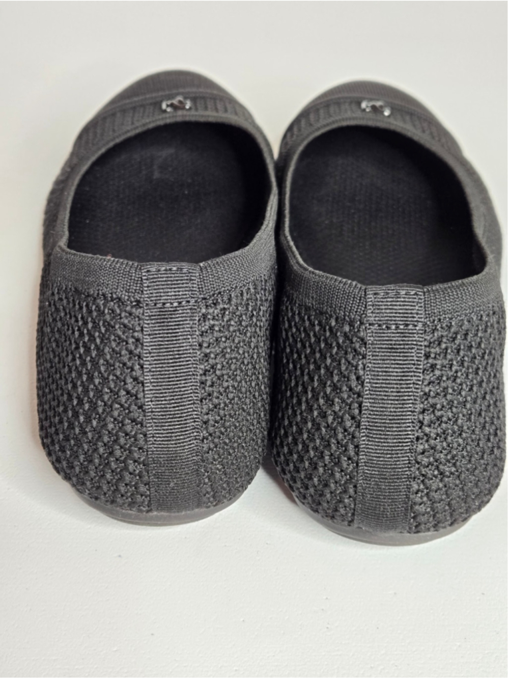 Aerosoles Women Annelie Black Knit Ballet Flats Slip-On Sz 12W - Picture 7 of 8